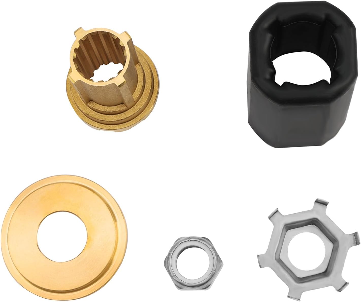 HQPASFY 835257Q1 Kit de buje Flo-Torq II compatible con Mercury, Mariner, Mercruiser, Verado, Alpha One y Bravo 60-300 HP Hélice de motor fuera de