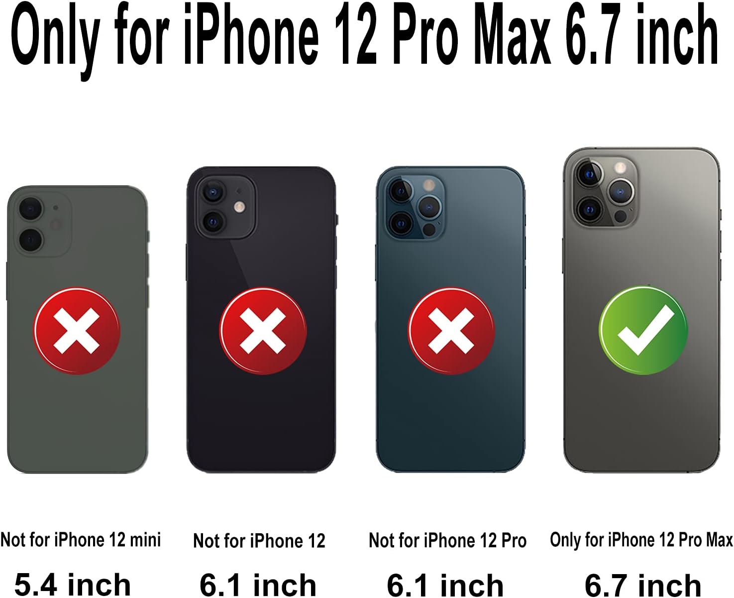 Janazan Funda impermeable para iPhone 12 Pro Max, funda protectora subacuática con protector de pantalla integrado, resistente a los golpes y a la