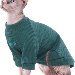 ROZKITCH Sphynx – Ropa de gato, camisa transpirable sin pelo con mangas, suéter de cuello alto para gatito, pijama para Cornish Rex, Devon Rex, ROZKITCH Sphynx – Ropa de gato, camisa transpirable sin pelo con mangas, suéter de cuello alto para gatito, pijama para Cornish Rex, Devon Rex,