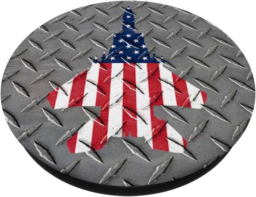 F15 Eagle US Fighter Avión Jet Avión de acero  PopSockets agarre y soporte para teléfonos y tabletas