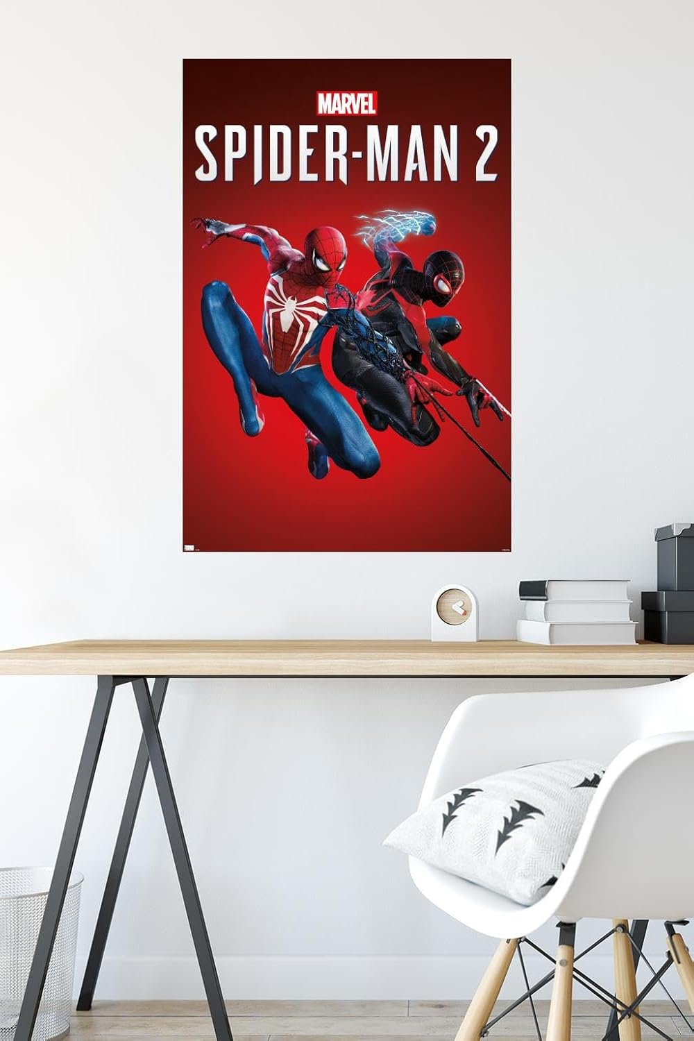 Trends International Marvel’s Spider-Man 2 – Póster de pared de arte clave, 22.37 x 34.00 pulgadas, paquete de póster y montaje prémium