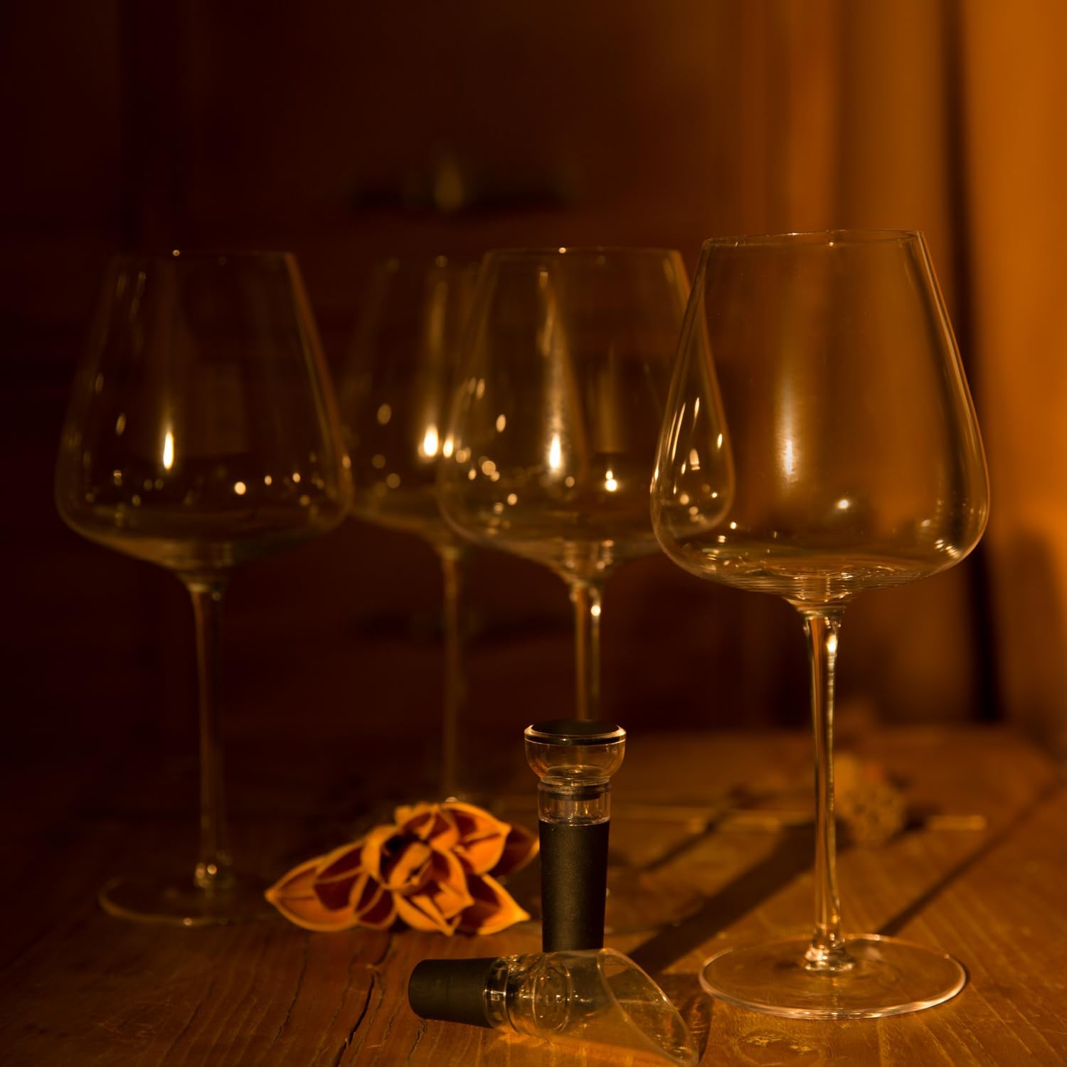 Copas de vino tinto de 21 onzas sopladas a mano de cristal blanco cuadrado de alta calidad, juego de 4 copas de vino grandes únicas de tallo largo