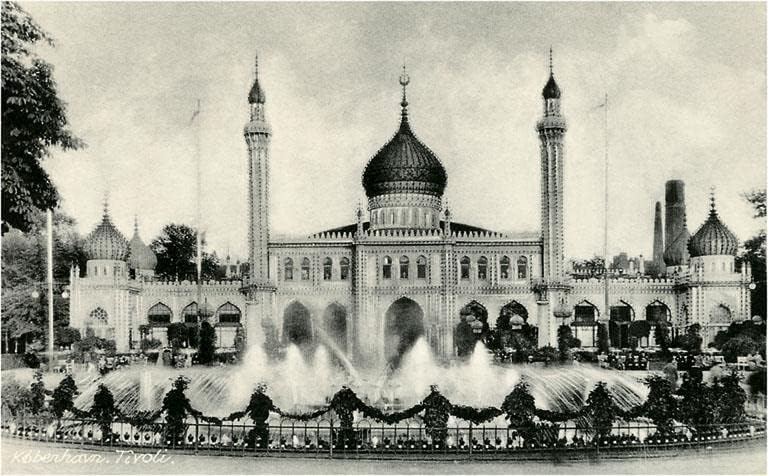 Jardines de Tivoli, Copenhague, Dinamarca – Imagen vintage