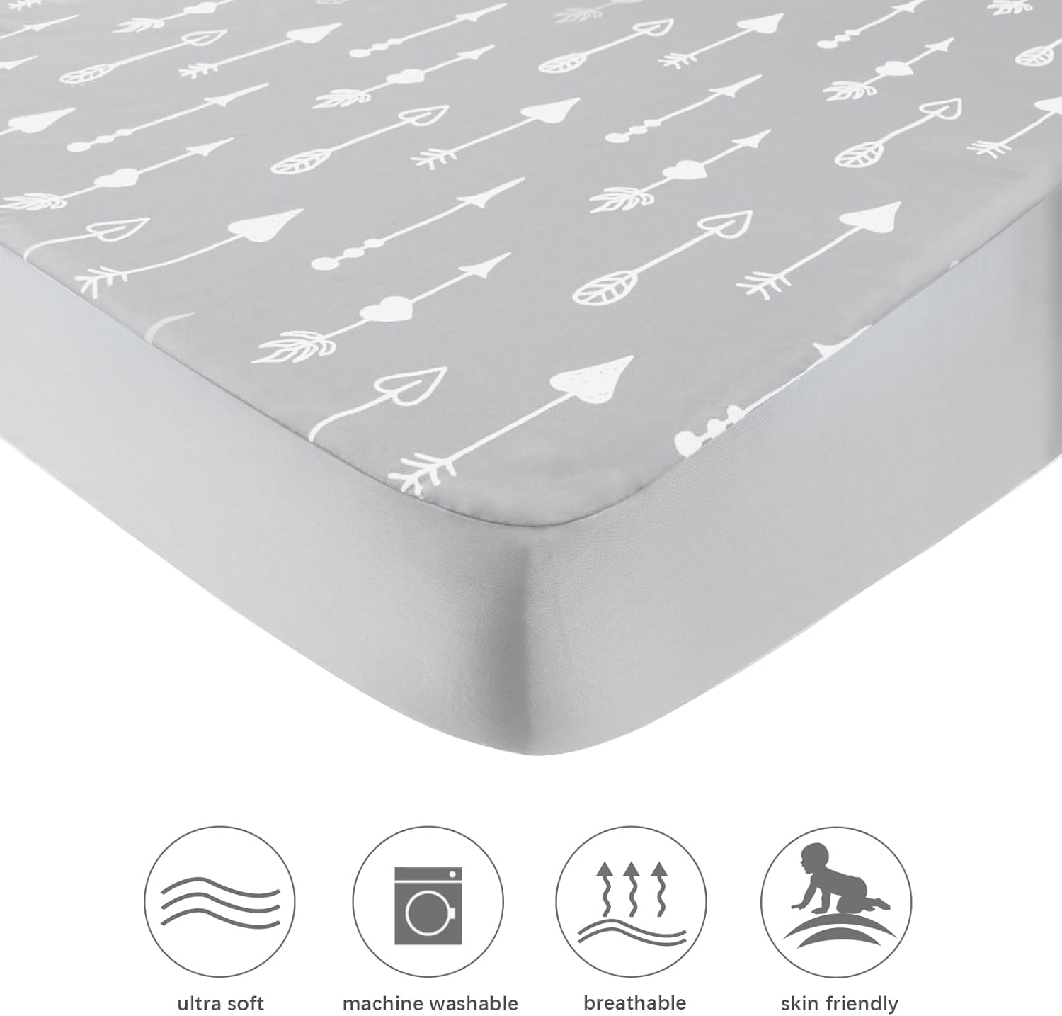 Sábanas bajeras cuadradas para corralito de juegos, perfectas para New Room2TotBloc portátil, paquete de 2, microfibra ultrasuave, sábana bajera