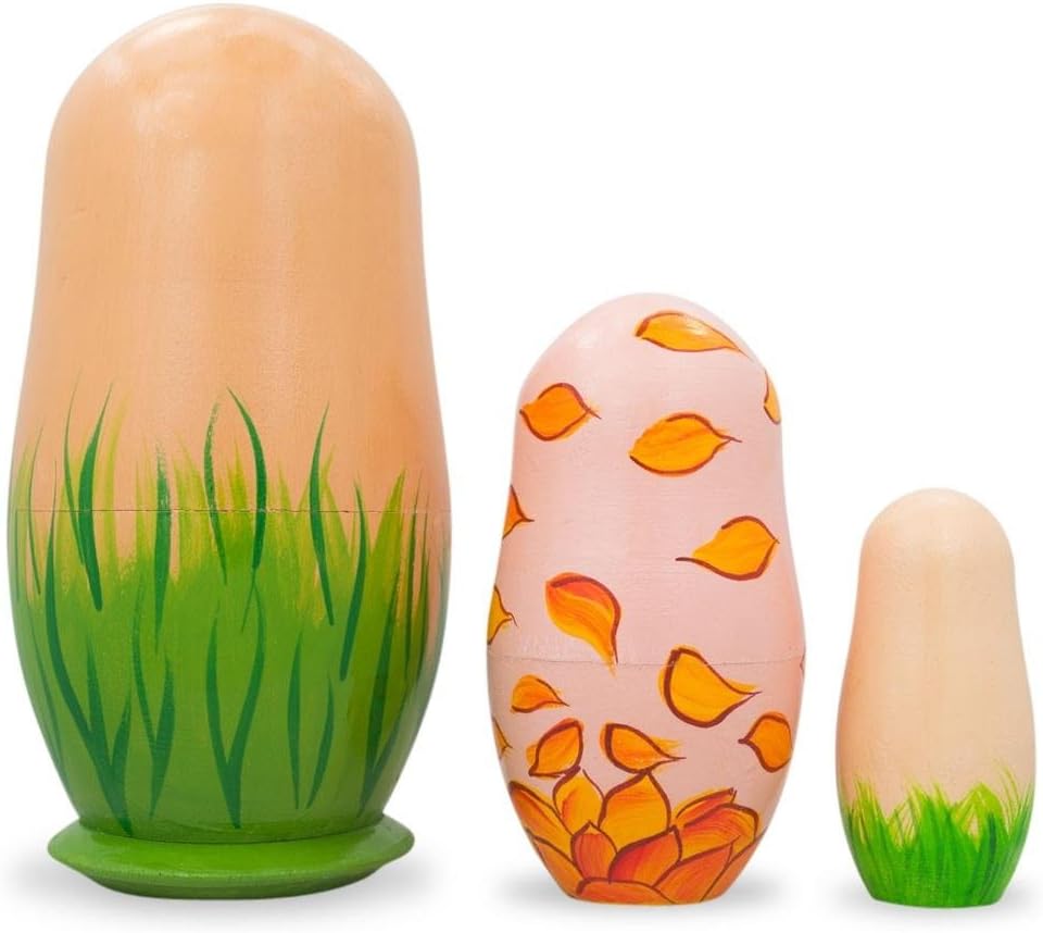BestPysanky Juego de 3 muñecas de madera para anidar perros de pastor alemán de 4.25 pulgadas