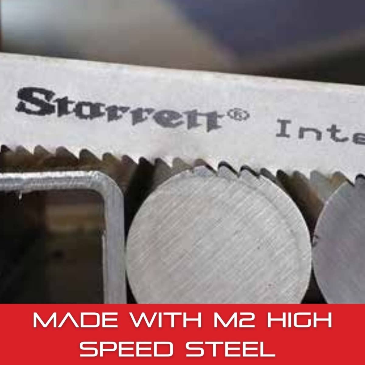 Starrett Intenss hoja para sierra de banda profesional, bimetal, dientes Intenss, juego triscado, ángulo de cara de corte neutral., 1