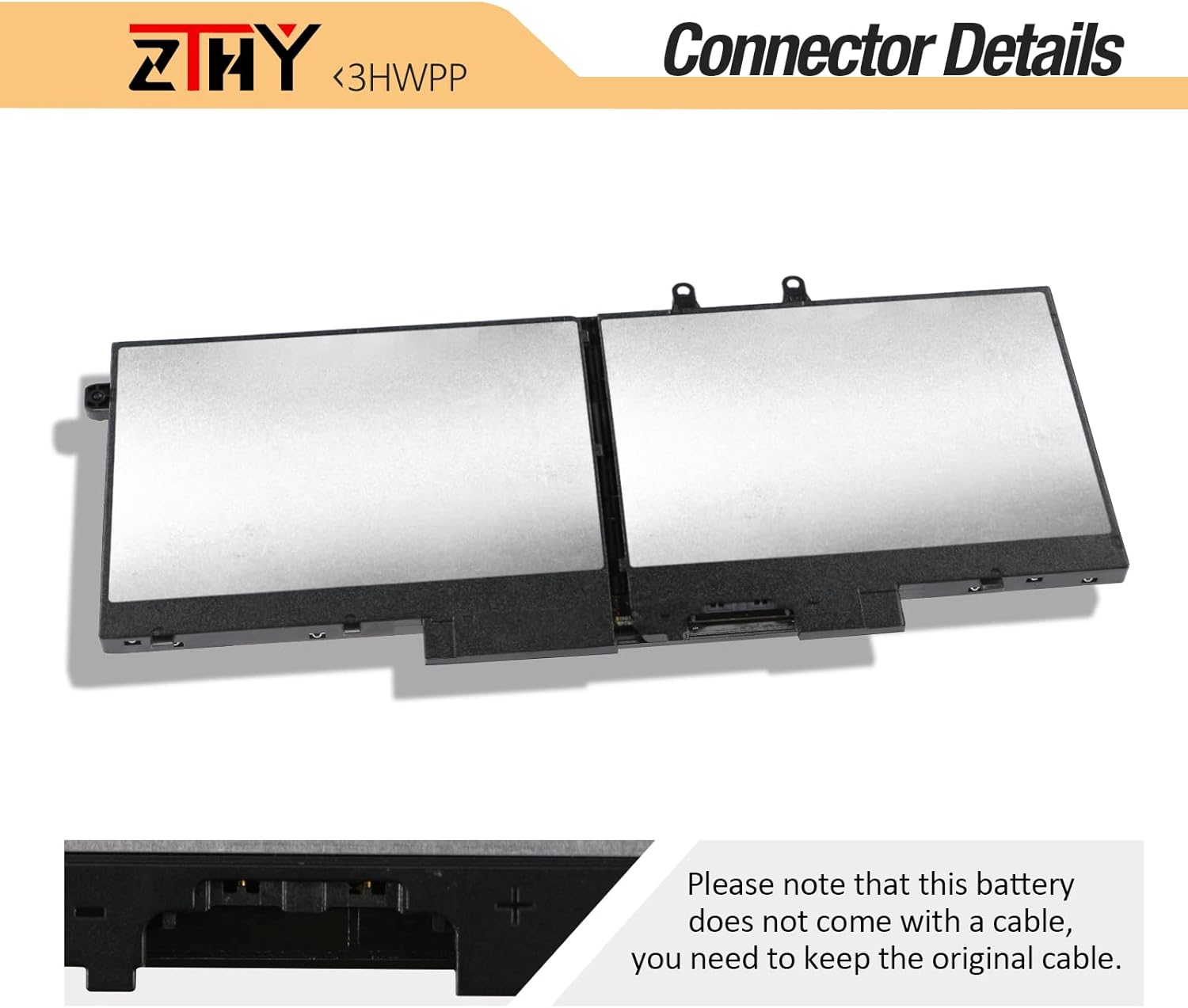 ZTHY 3HWPP – Batería de repuesto para laptop Dell Latitude 5401 5410 5411 5501 5510 5511 Precisión 3541 3551 Inspiron 7706 2 en 1 Inspiron 17