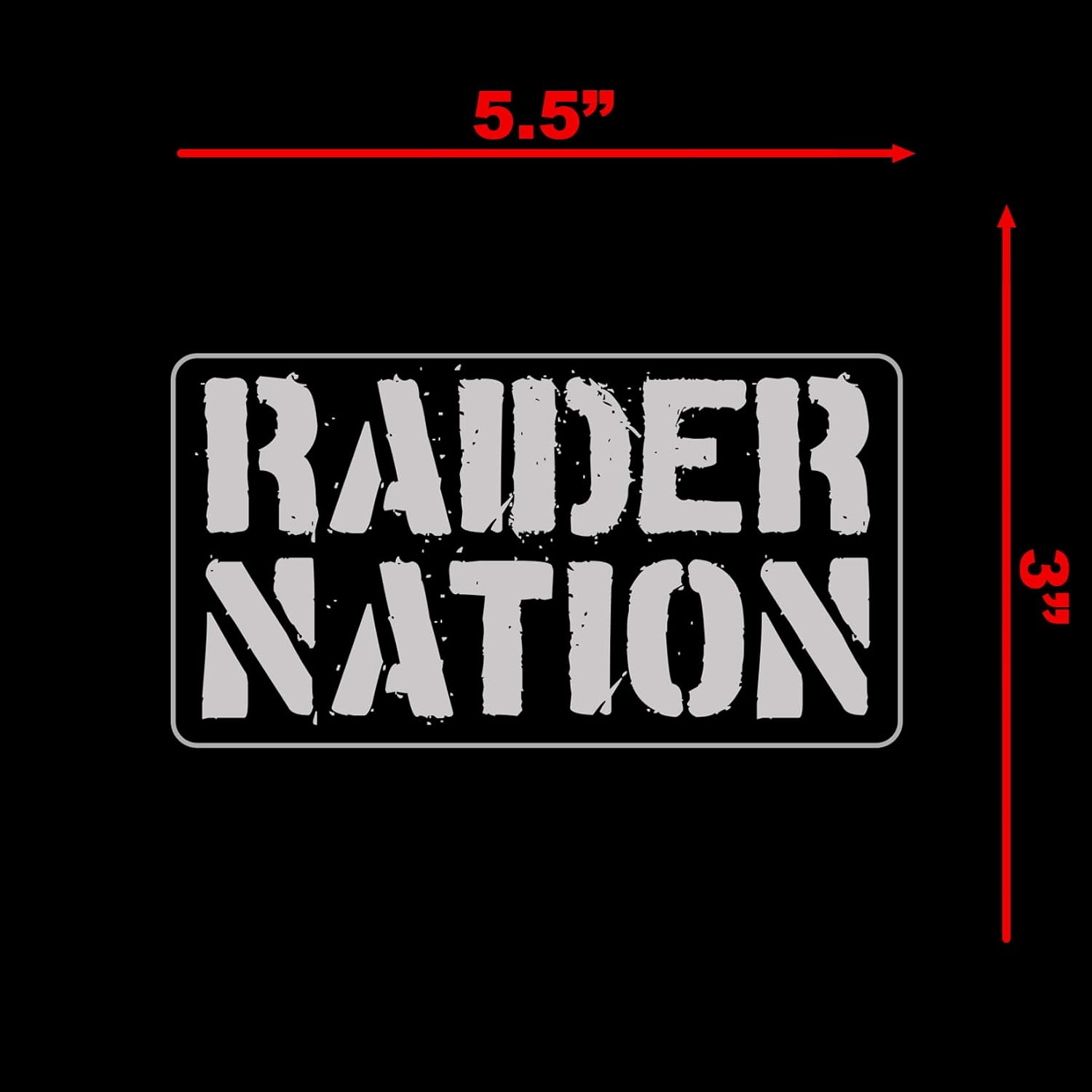 Raider Nation – Calcomanía de fútbol para portátil de 3.5 x 5.5 pulgadas (color)