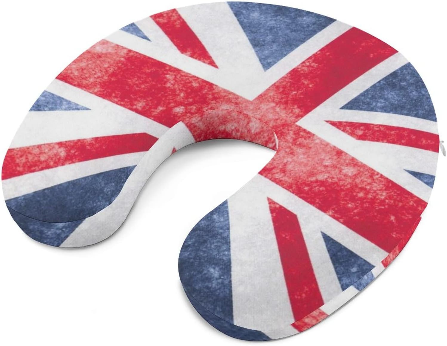 CTOITLKF Almohada de viaje, almohada de cuello con bandera británica vintage de Union Jack para viajar, almohada de apoyo portátil de espuma