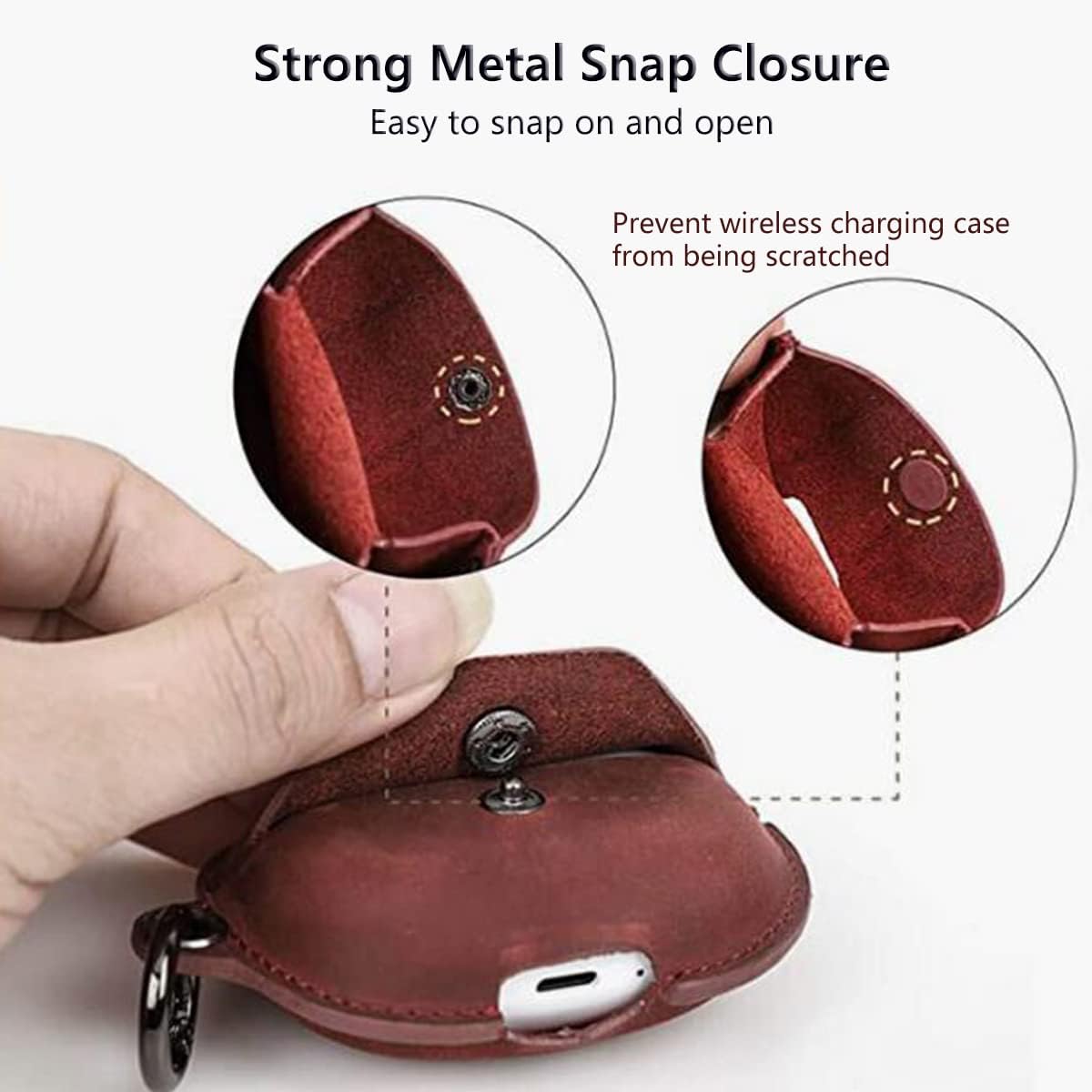 FAOONNMY Funda para Huawei FreeBuds Pro 2, funda de cuero genuino suave para auriculares, funda protectora para auriculares, bolsa de transporte a