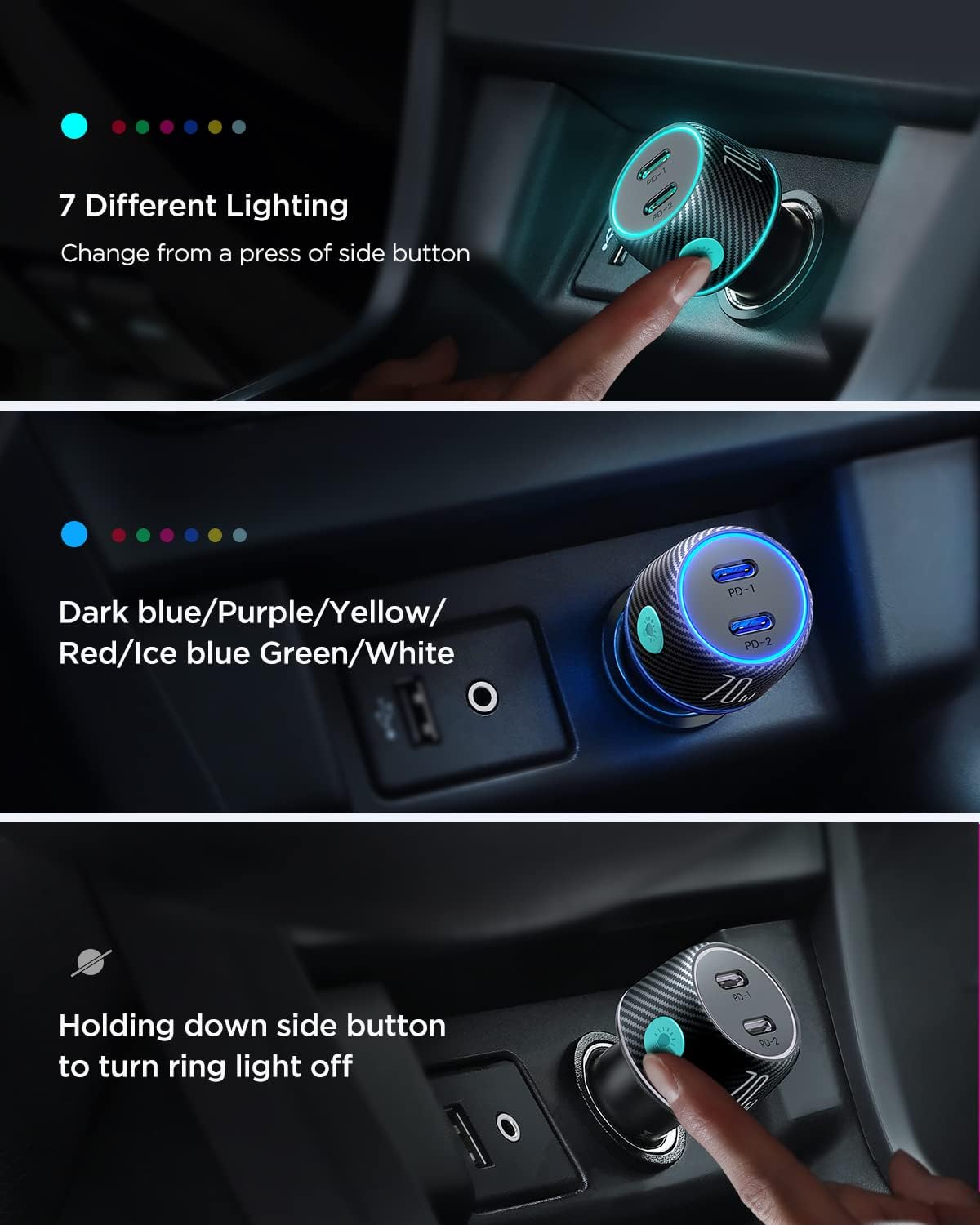 JOYROOM Cargador de coche USB C C 8