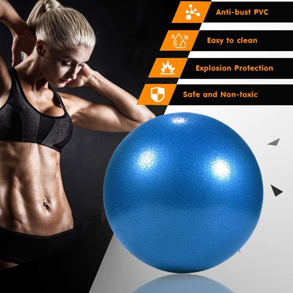 4 mini pelotas de pilates con bomba de aire, 9-10 pulgadas, antideslizantes, antideslizantes, pequeñas pelotas de ejercicio para yoga, fitness,