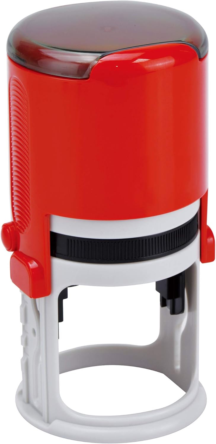 Virginia Notary Seal Embosser Bundle con sello redondo autoentintado  (rojo, 2 artículos)