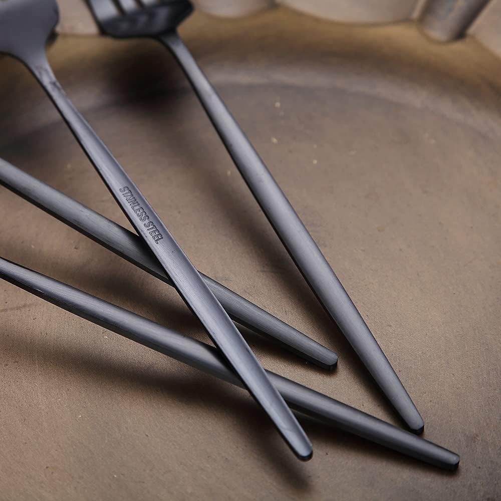 Juego de 6 tenedores de acero inoxidable de 8.4 pulgadas, tenedores de postre, tenedores de mesa, tenedores de ensalada para el hogar, cocina o
