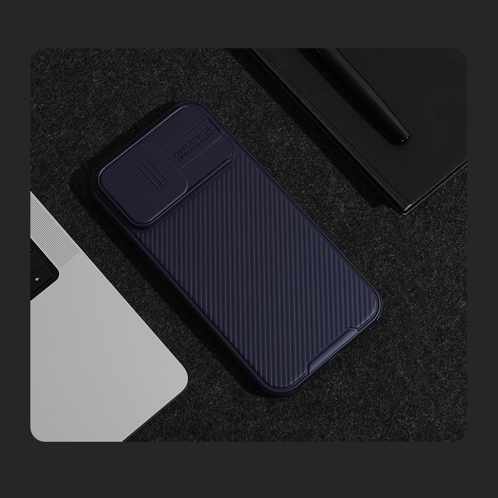 Nillkin Funda magnética para iPhone 15 Pro Max, compatible con MagSafe, funda deslizante para cámara, funda magnética CamShield Pro para iPhone 15