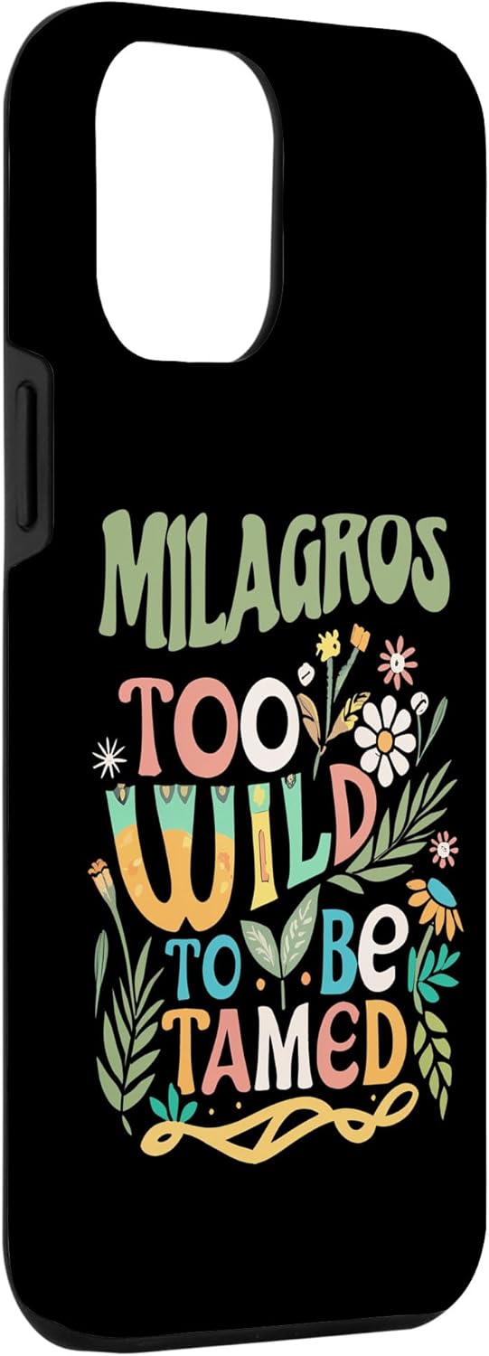 iPhone 14 Pro Max MILAGROS Name Cute Retro Girls Wildflower MILAGROS Name Case