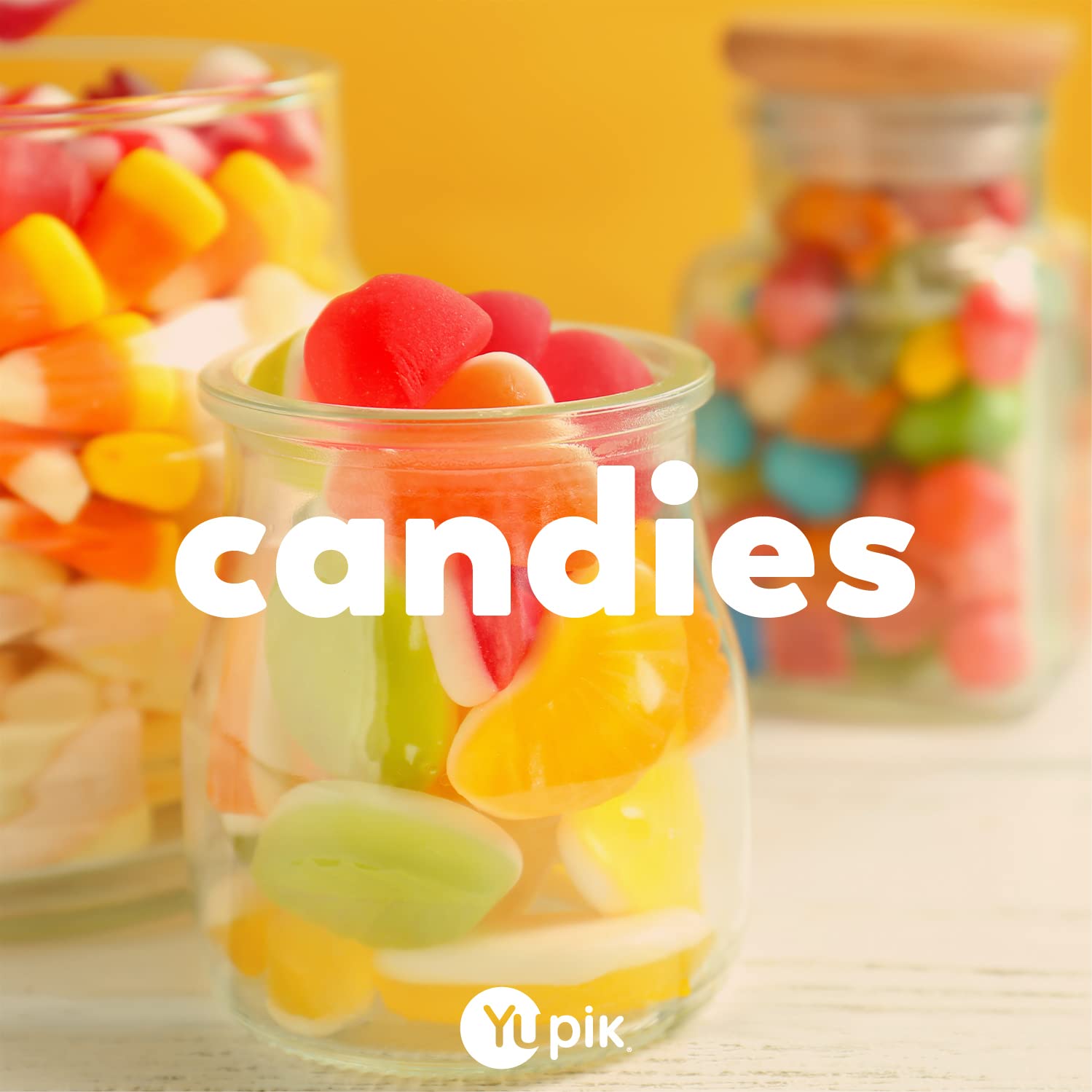 Yupik Jelly Beans, 2.2 libras, caramelo clásico, paquete de 1