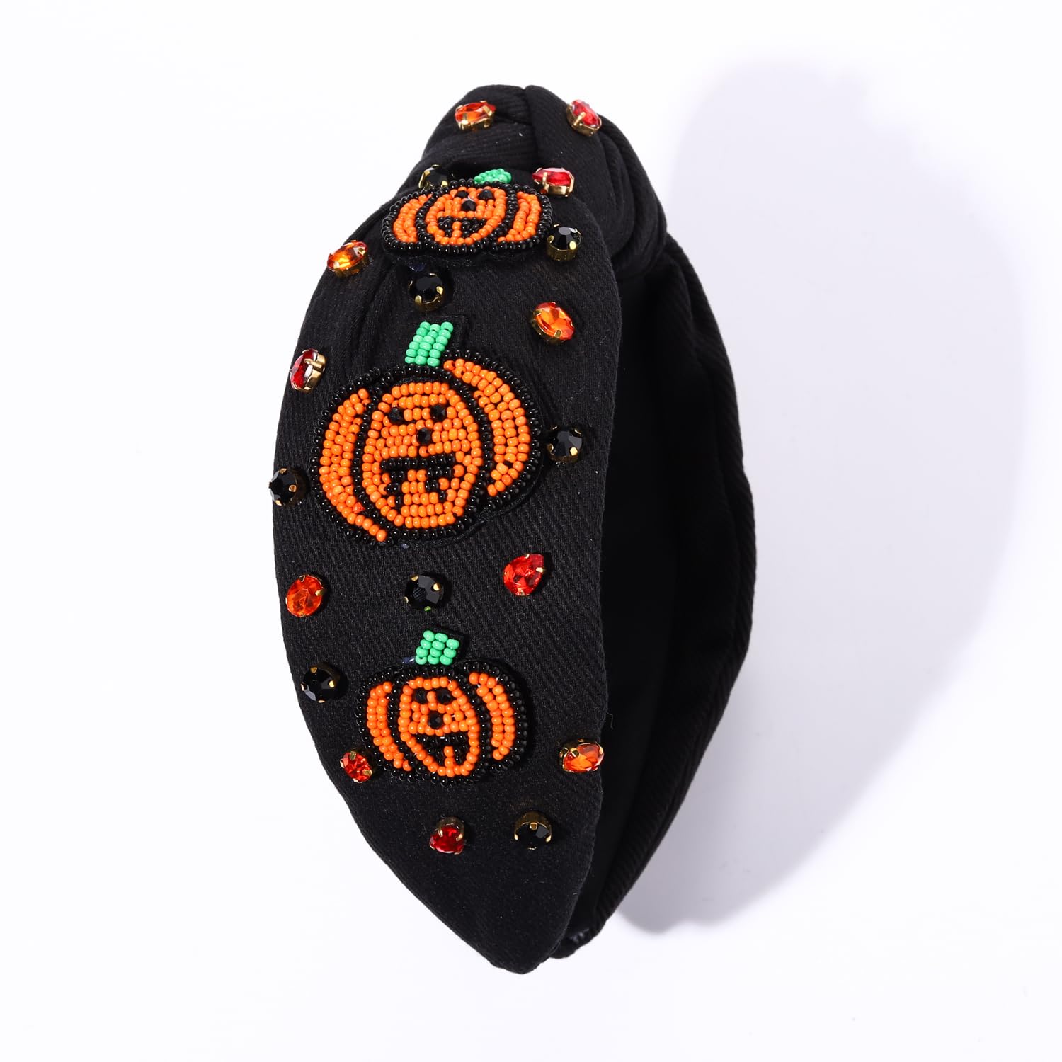 YAHPERN Diadema de Halloween para mujer, diadema espeluznante de calabaza, araña, fantasma, diadema con diamantes de imitación, diadema anudada de