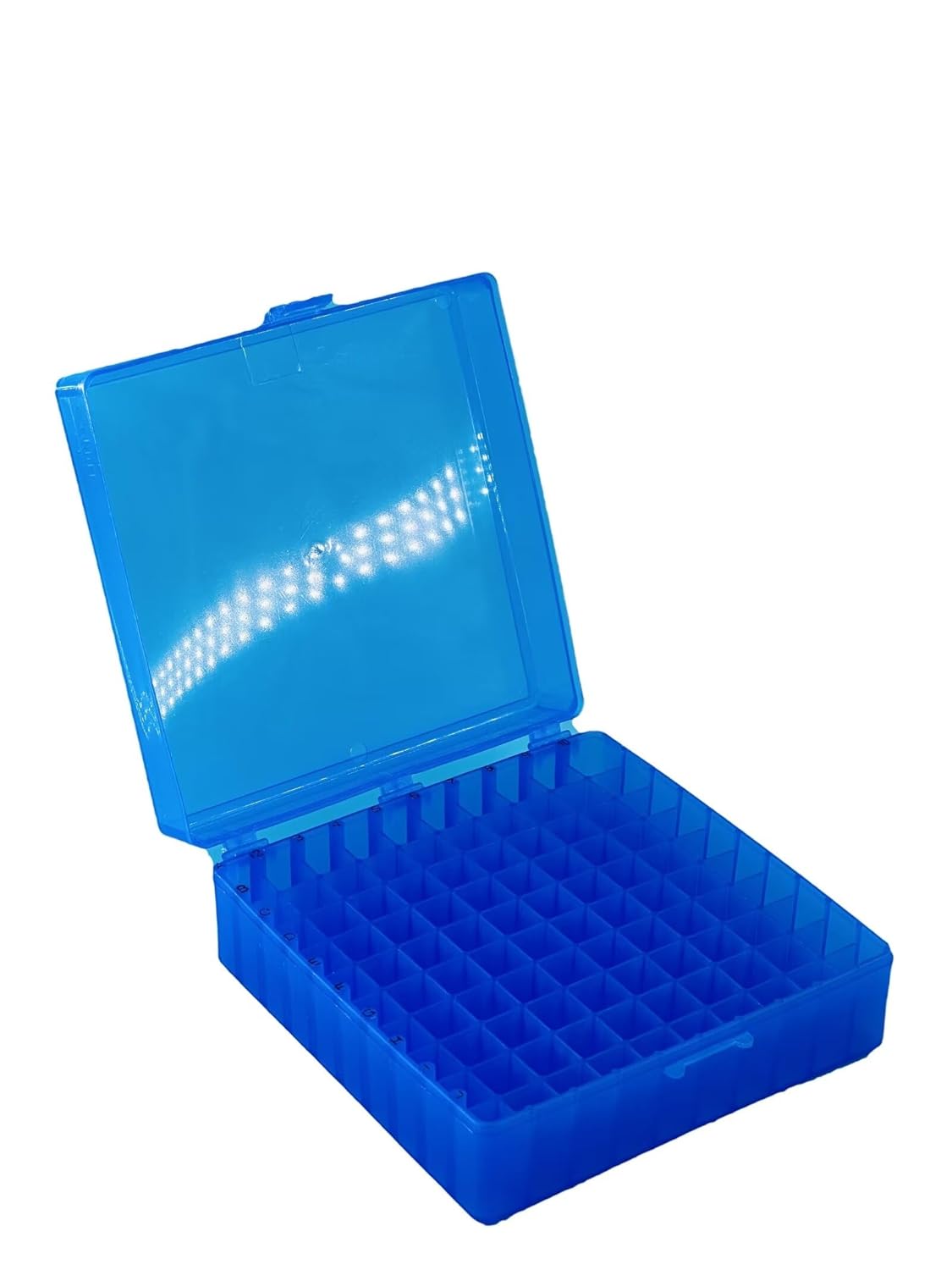 Caja de almacenamiento criogénica de tubo de micro centrífuga Cryobox de 100 pozos con tapas de color asociadas, paquete de 5