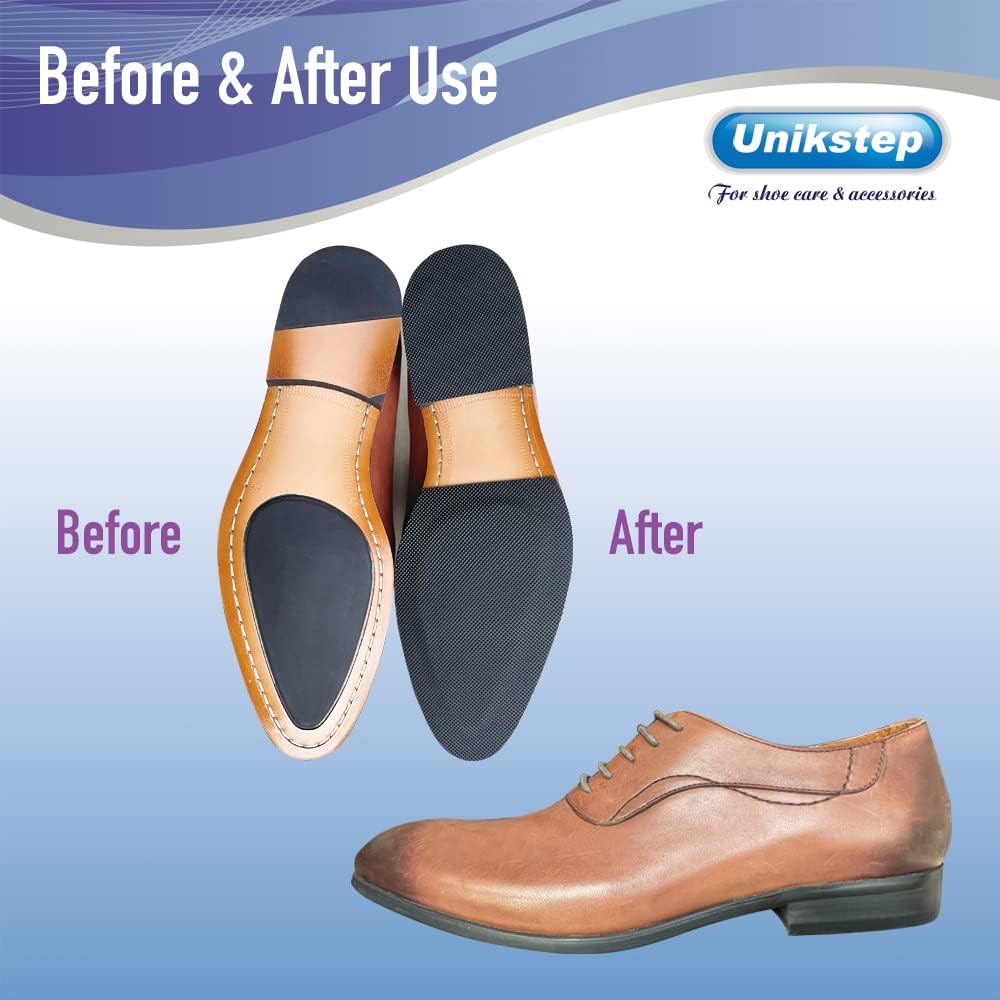 Unikstep Protector de suela de zapatos de 4 piezas antideslizante (Negro)