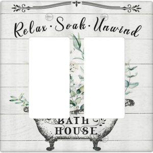 Cubierta para interruptor de luz vintage de 2 bandas, placa frontal, placa frontal, reglas de placa frontal de 2 bandas, hojas verde salvia, granja, Cubierta para interruptor de luz vintage de 2 bandas, placa frontal, placa frontal, reglas de placa frontal de 2 bandas, hojas verde salvia, granja,