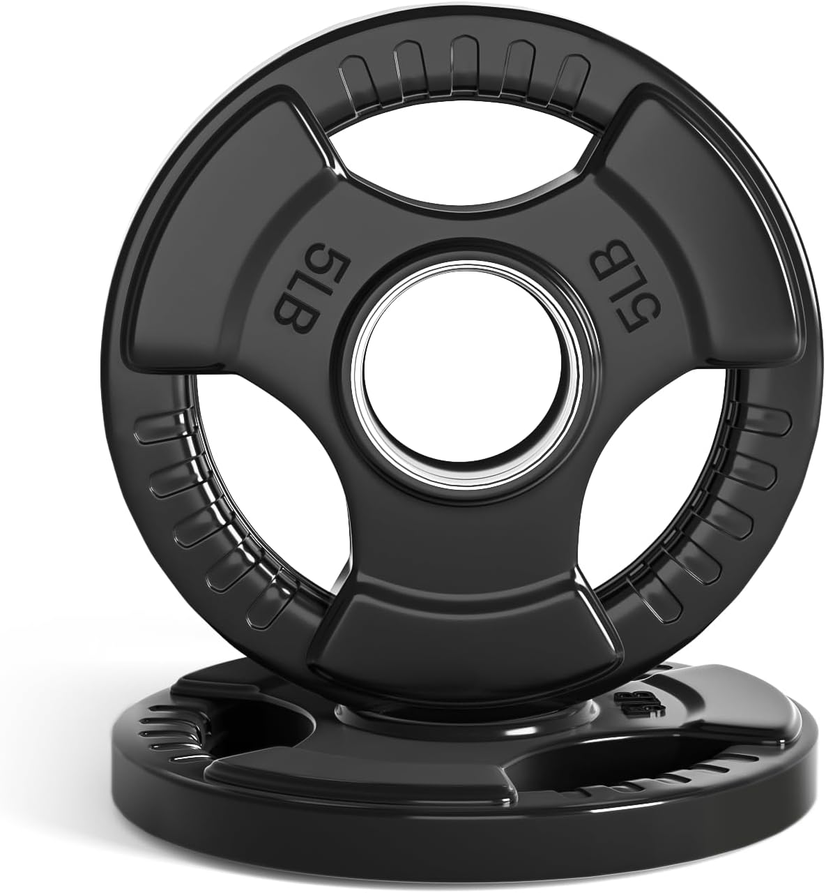 LIONSCOOL Placa de agarre olímpica con revestimiento de goma de 2 pulgadas en pares o individual para entrenamiento de fuerza, levantamiento de