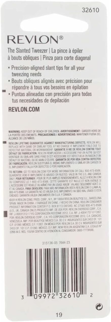 Revlon Pinzas precisas de acero inoxidable 1 ea (paquete de 2)