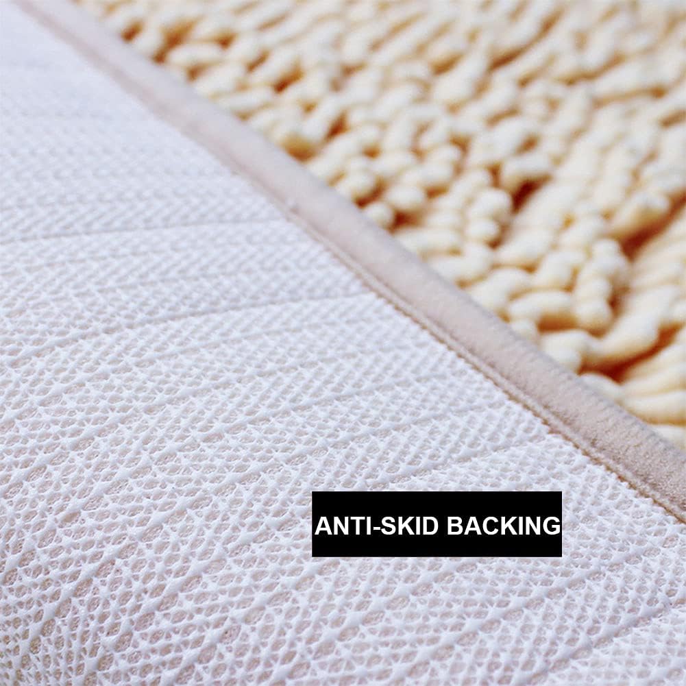 Tapete de baño semicírculo de felpilla, extra suave y súper absorbente, de secado rápido, lavable a máquina, alfombra de felpa para bañera, ducha,