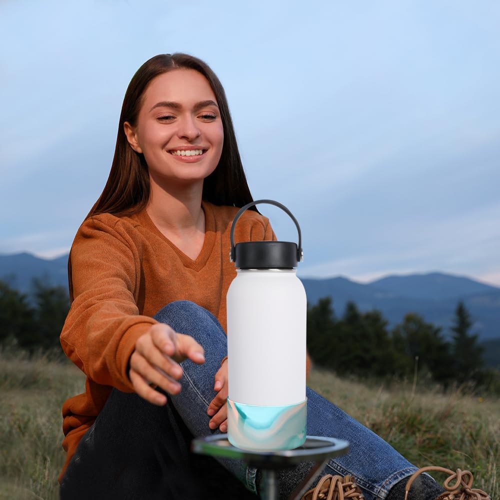 Funda protectora de silicona de 32 oz 40 onzas para botella de agua Hydro Flask, Simple Modern, Takeya, MIRA, Iron Flask y Yeti, sin BPA,