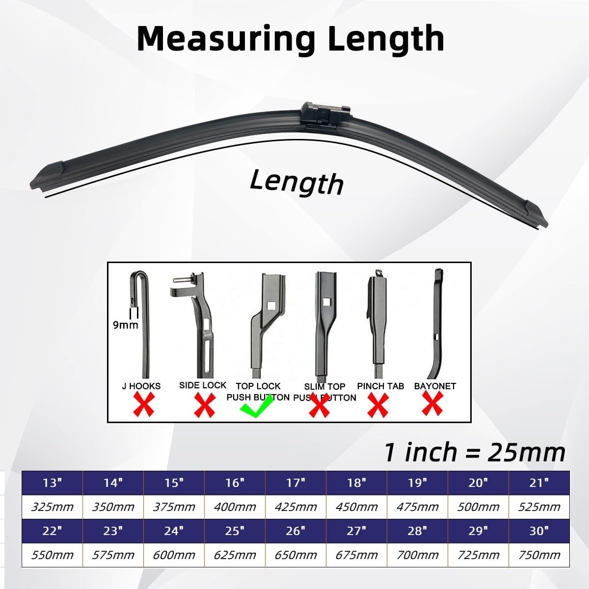 Wiper Front Wiper Blades Compatible with VW Golf 6 2009-2012 Windshield Windscreen Clean Window Car Rain Brushes 24″+19″