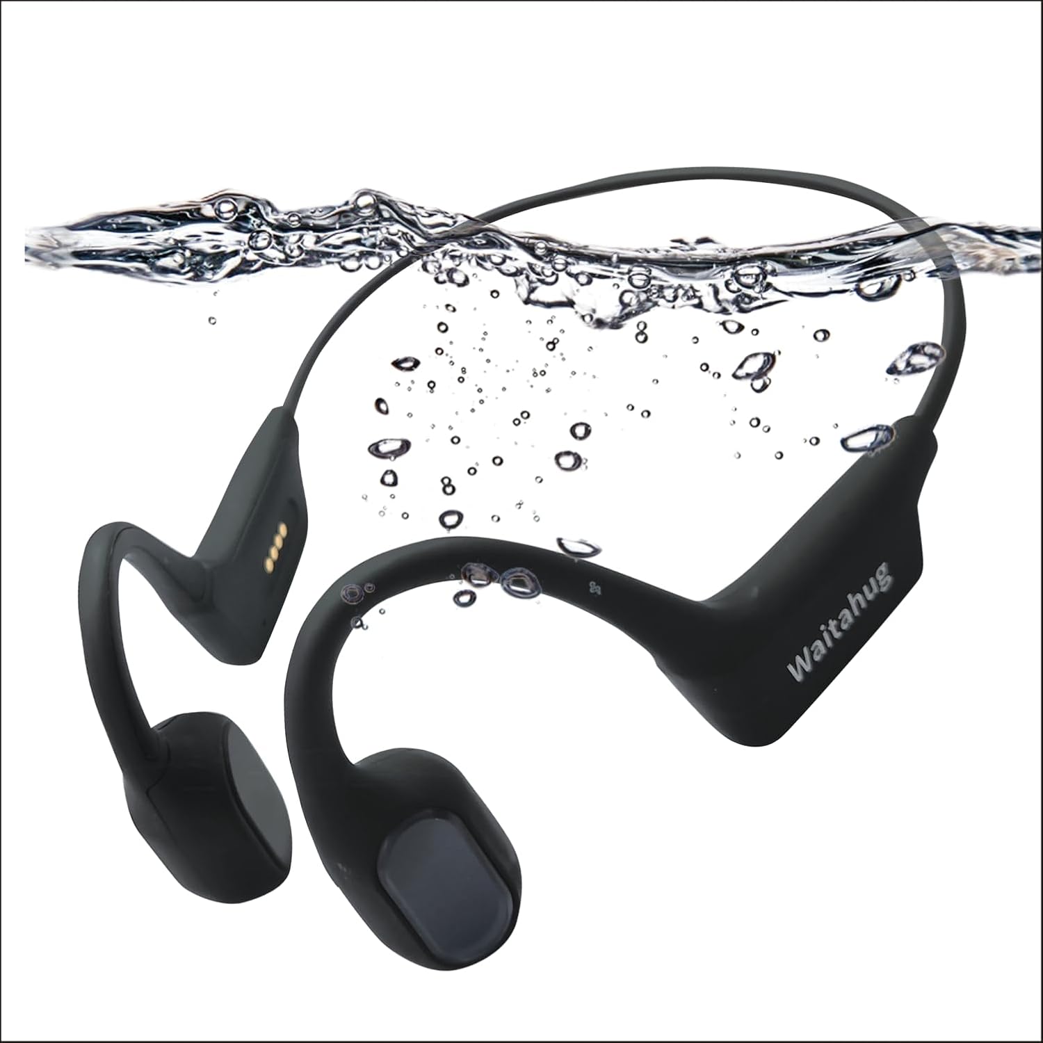 Auriculares deportivos abiertos de conducción ósea IP67 impermeables, resistentes al sudor, reducción de ruido-0.6oz micrófono integrado Auriculares