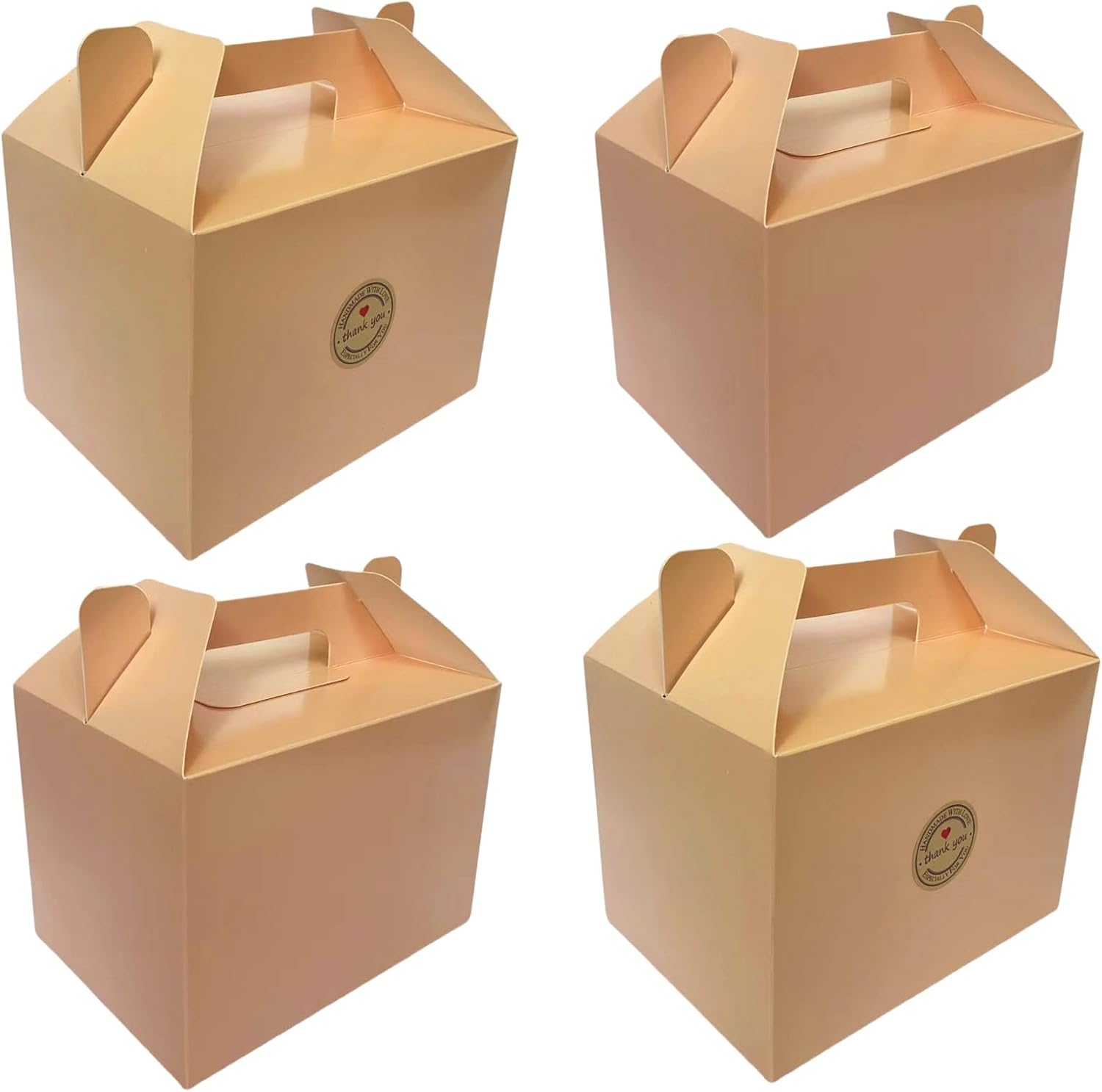XCXGYCA Paquete de 12 cajas rosadas a dos aguas de 7 x 5 x 5 pulgadas, con asa, cajas de regalo de fiesta de papel, cajas de regalo para fiesta de