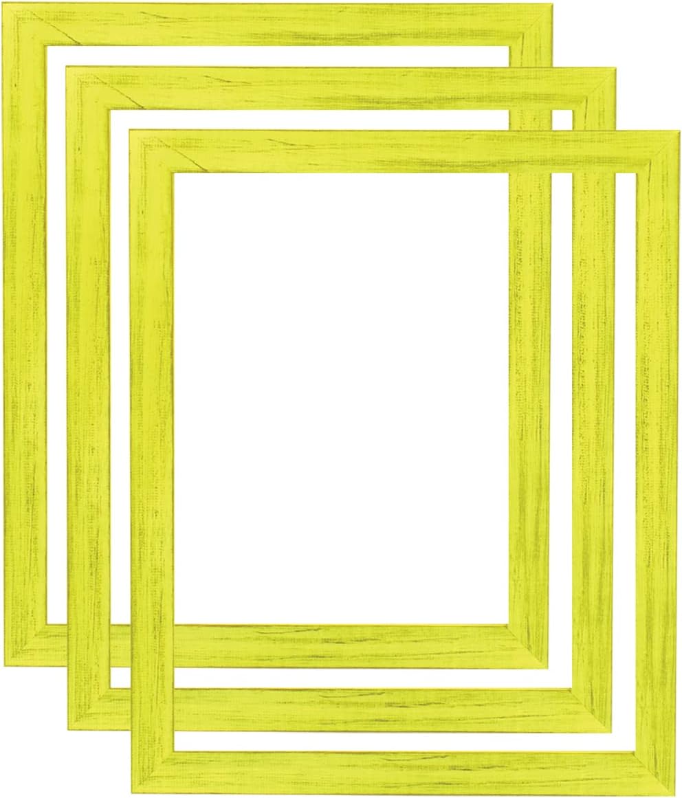 Jerry’s Artarama Millbrook Collection – Portarretratos de madera country chic amarillo sureño, 8 x 10  Moldeado estrecho de madera maciza de 1.5