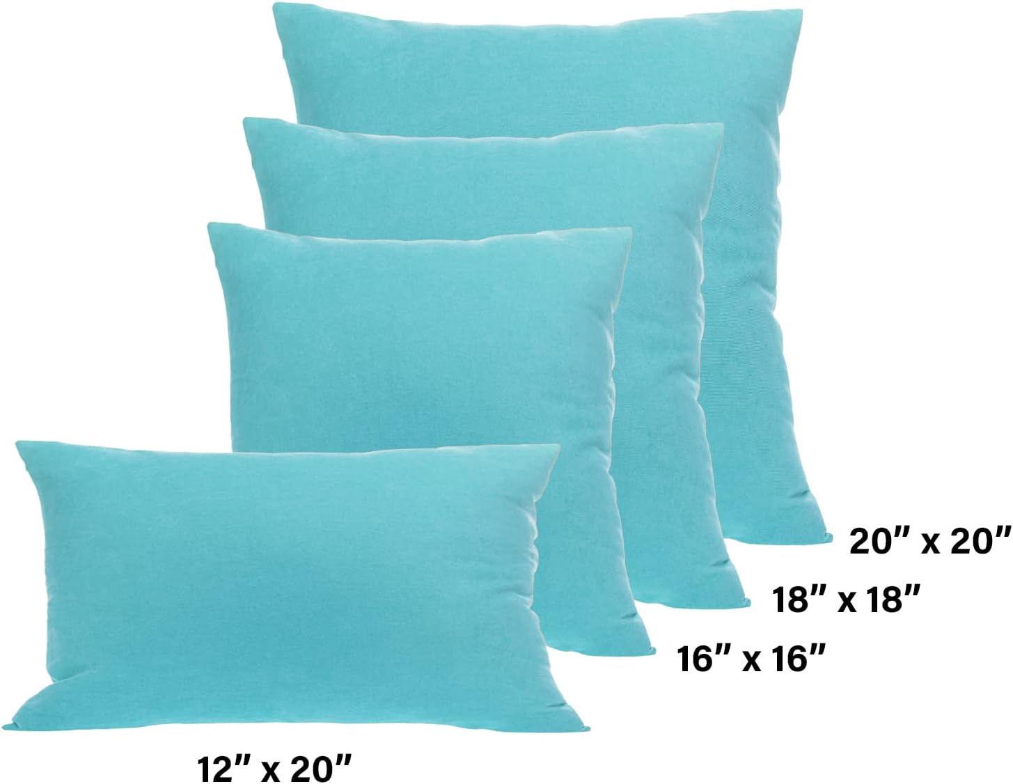 Paquete de 2 fundas de cojín decorativas suaves, básicas, para sofá, dormitorio, automóvil, con opciones de color y tamaño, 16 x 16 pulgadas,