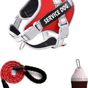 g Arnés para perro, arnés sin tirones para mascota con correa de 4.9 ft y botella de agua, chaleco acolchado ajustable para perro, chaleco Oxford g Arnés para perro, arnés sin tirones para mascota con correa de 4.9 ft y botella de agua, chaleco acolchado ajustable para perro, chaleco Oxford