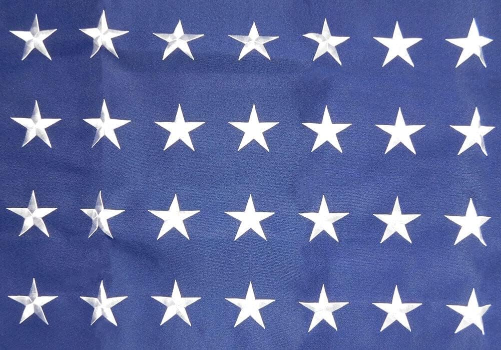 Premium 3X5 USA 28 Historical Nylon 600D 2-Ply Embroidered Flag