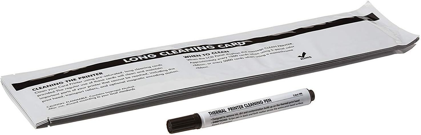 EnduroDuo, Dio ProDuo, Enduro3e Le, Mc200Duo, Rio Pro Le, Rio Pro 360 Kit de limpieza para impresora de tarjetas de identificación, paquete de 10