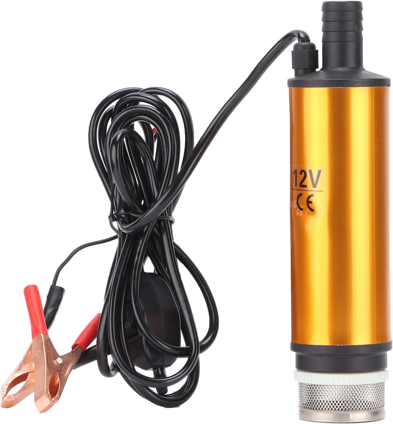 Bomba sumergible eléctrica, bomba de transferencia de combustible portátil mini 12 V 2.008 in CC 30 L  min para diésel queroseno agua accesorio de