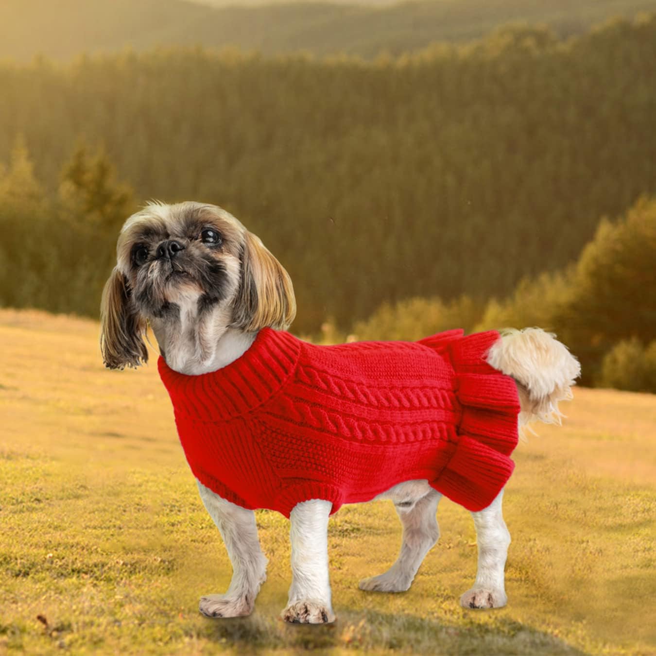 ALAGIRLS Suéteres suaves de Acción de Gracias para perros pequeños, transpirables, ropa de Navidad para cachorros, niñas, gatos, ropa para mascotas,
