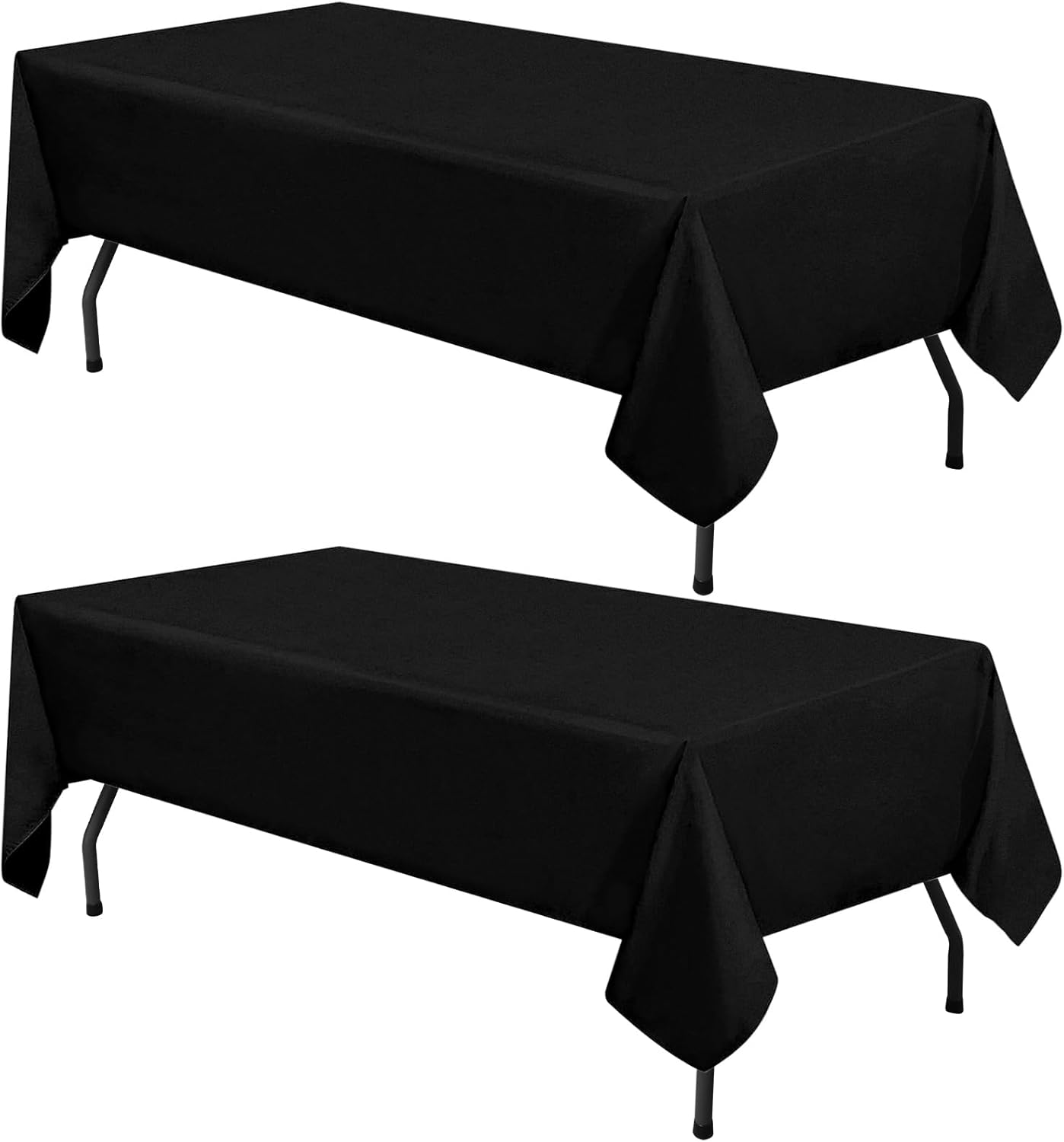 smiry Paquete de 2 manteles rectangulares de 60 x 102 pulgadas, mantel de poliéster impermeable y antiarañazos, lavable a máquina, para comedor,