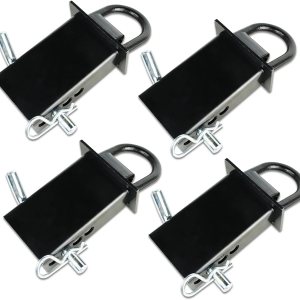 JCD – Paquete de 4 anillos en D ajustables y resistentes con 4 agujeros para ajuste  Bolsillo de estaca con anilla en D para camiones de plataforma JCD – Paquete de 4 anillos en D ajustables y resistentes con 4 agujeros para ajuste  Bolsillo de estaca con anilla en D para camiones de plataforma