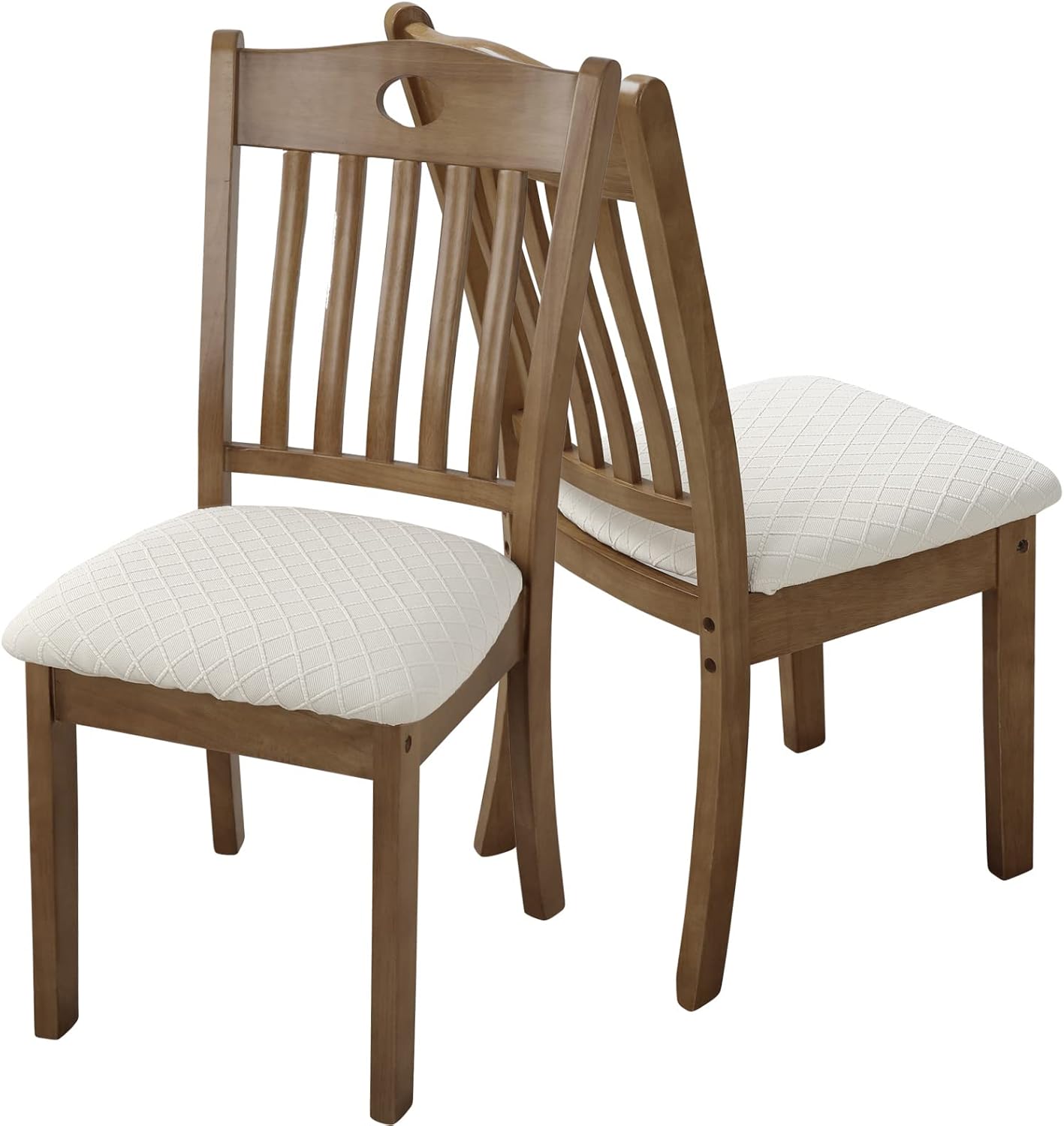 Fundas elásticas para asiento de silla de comedor, fundas de asiento extraíbles y lavables para asiento de cocina, fundas de cojín protectoras (4,