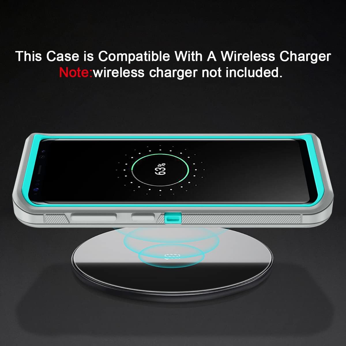 I-HONVA Funda para Galaxy S8 a prueba de golpes, a prueba de polvo y caídas, 3 capas, protección de cuerpo completo sin protector de pantalla, funda