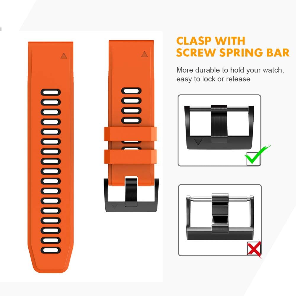 NotoCity Compatible con la correa de reloj Fenix 6 Pro para Fenix 6Fenix 6 ProFenix 5Fenix 5 PlusForerunner 935Forerunner 945Approach S60Quatix 5