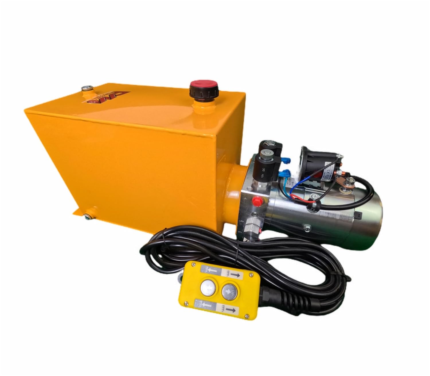DLH – Bomba hidráulica de 12 Vdc para remolque volquete – Unidad de potencia hidráulica de doble efecto – Bomba de remolque de volquete de 15