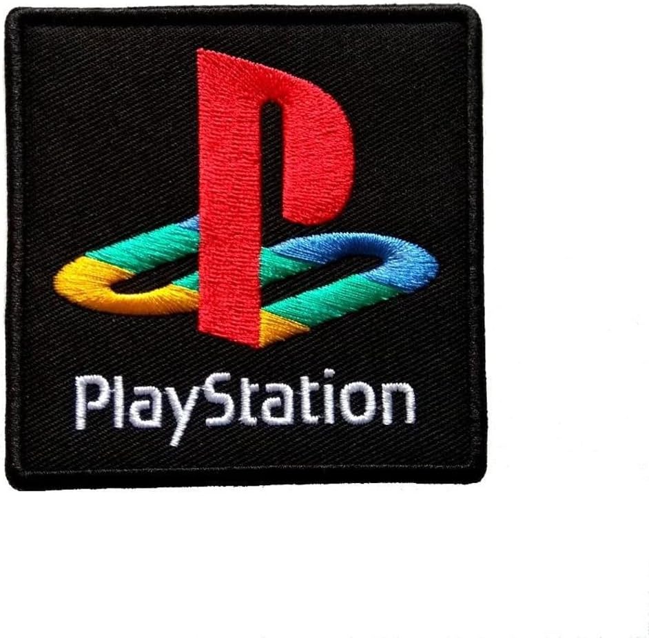 Bordado cuadrado retro logotipo de juego hierro en coser en apliques Gamers Patch