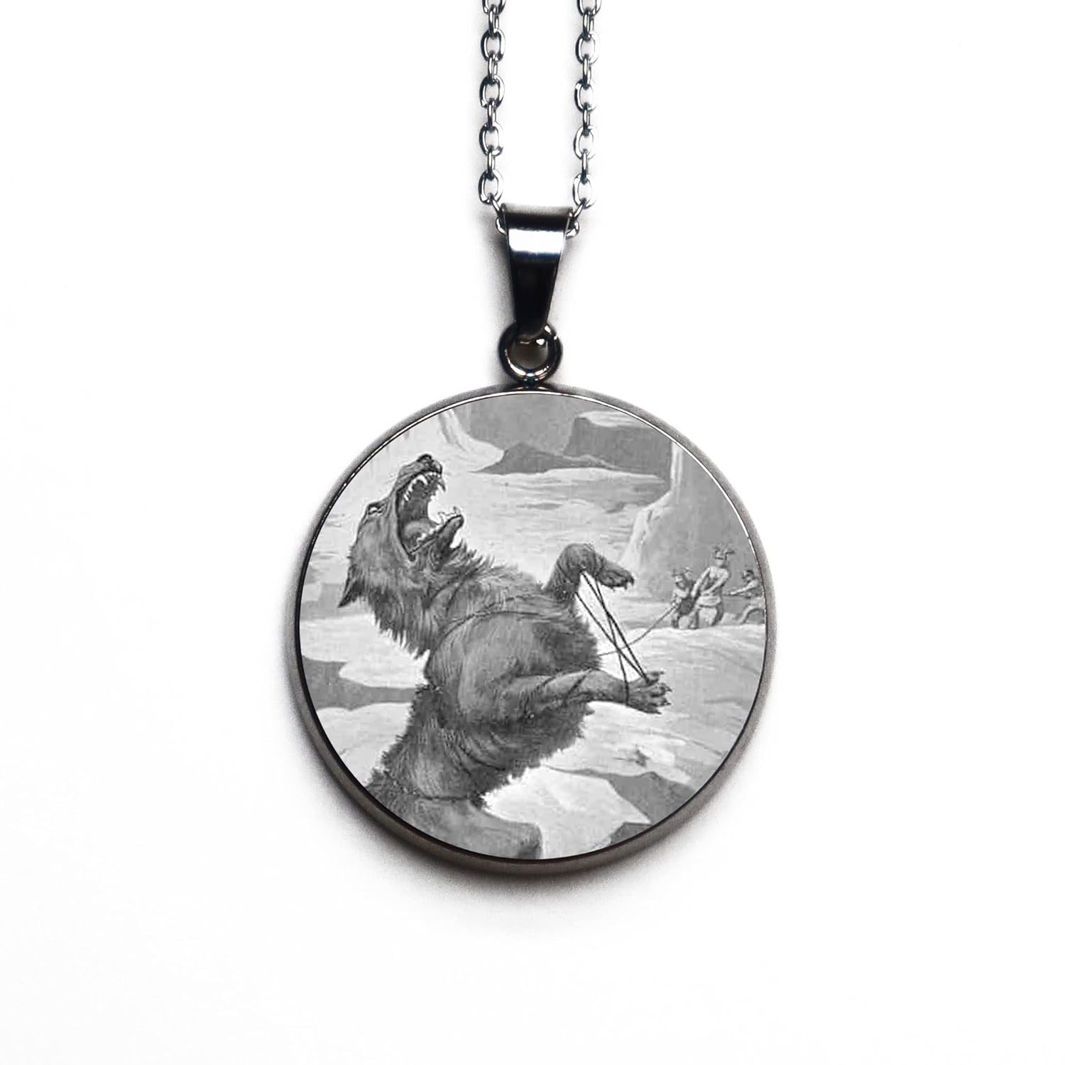 fenrir, fenrir necklace, nordic necklace, wolf necklace, celtic necklace, pagan necklace