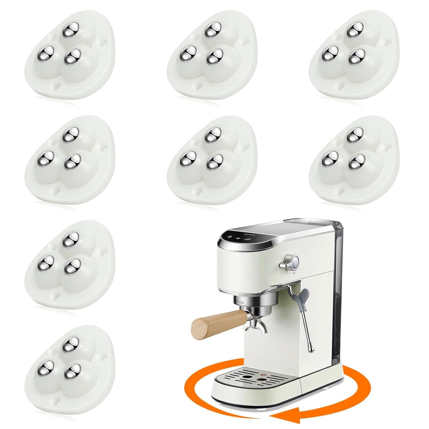 Ruedas giratorias autoadhesivas  Rueda universal giratoria de 360, rodamiento de transferencia de bolas mini para pequeños electrodomésticos de