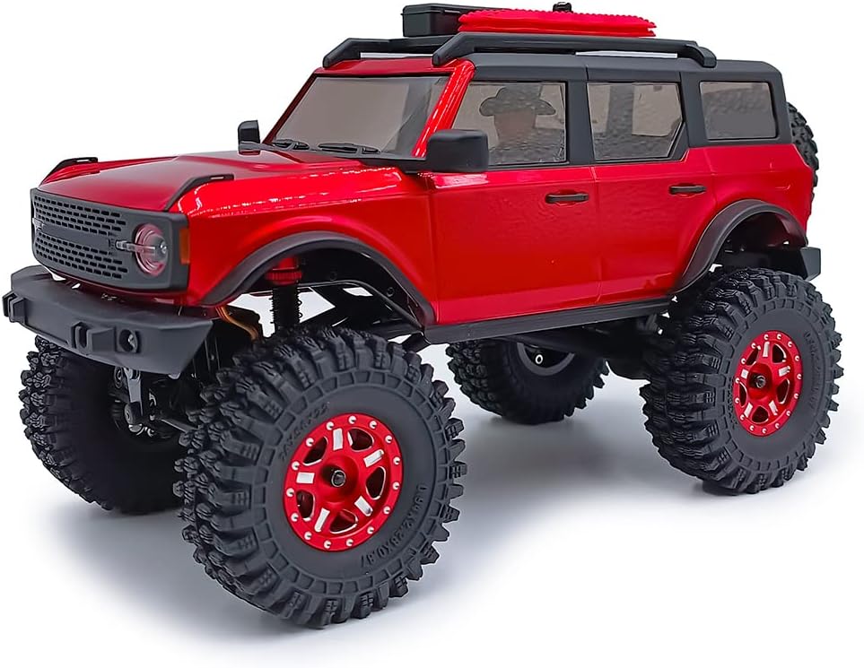 4 neumáticos 1.0 para terreno de barro de goma suave de 2.283 in para 118 Tra-xxa Trx4m 124 Axial SCX24 RC Crawler Car, B
