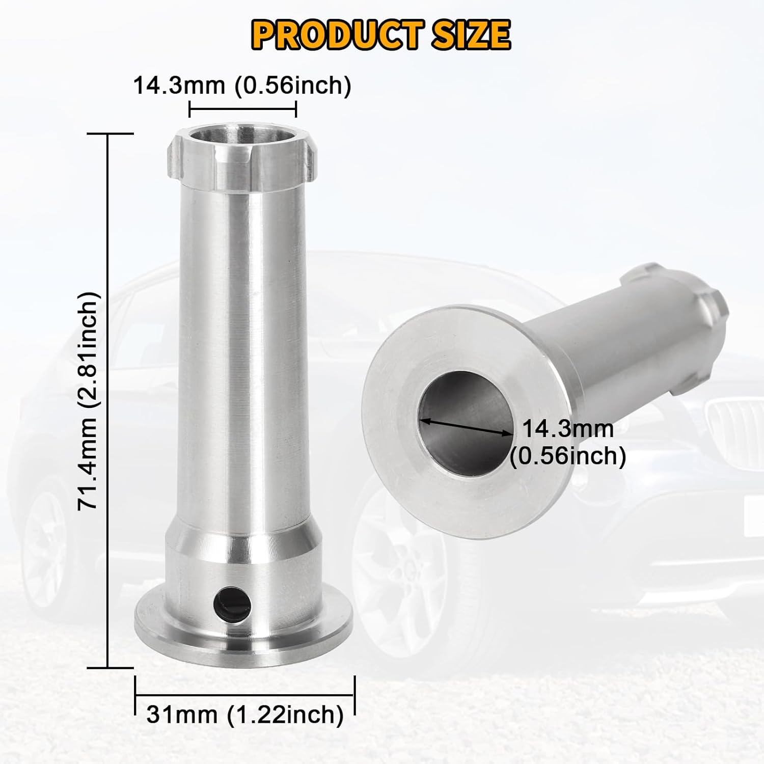 WIKIBB Pasador de bisagra de espejo exterior para BMW X1 E84 X3 F25 y más, pasador de rodillo de bisagra automotriz de acero inoxidable reemplazar #